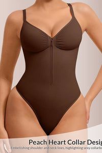 Willluxe® Seamless Heart-Neck Thong Bodysuit