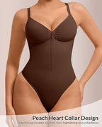 Willluxe® Seamless Heart-Neck Thong Bodysuit