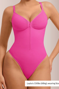 Willluxe® Seamless Heart-Neck Thong Bodysuit