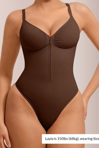 Willluxe® Seamless Heart-Neck Thong Bodysuit