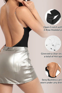 Willluxe® U-Plunge Backless Shapewear Bodysuit