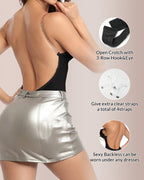 Willluxe® U-Plunge Backless Shapewear Bodysuit