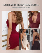 Willluxe® U-Plunge Backless Shapewear Bodysuit
