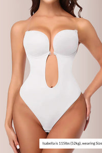 Willluxe® U-Plunge Backless Shapewear Bodysuit