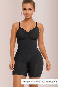 Willluxe® Zip-Up Tummy Control Shapewear Bodysuit