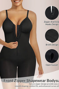 Willluxe® Zip-Up Tummy Control Shapewear Bodysuit