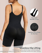 Willluxe® Zip-Up Tummy Control Shapewear Bodysuit
