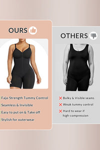 Willluxe® Zip-Up Tummy Control Shapewear Bodysuit