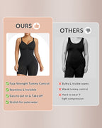 Willluxe® Zip-Up Tummy Control Shapewear Bodysuit