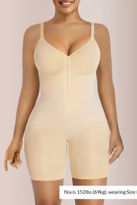 Willluxe® Zip-Up Tummy Control Shapewear Bodysuit