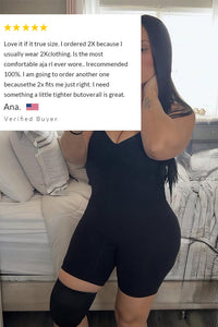 Willluxe® Zip-Up Tummy Control Shapewear Bodysuit
