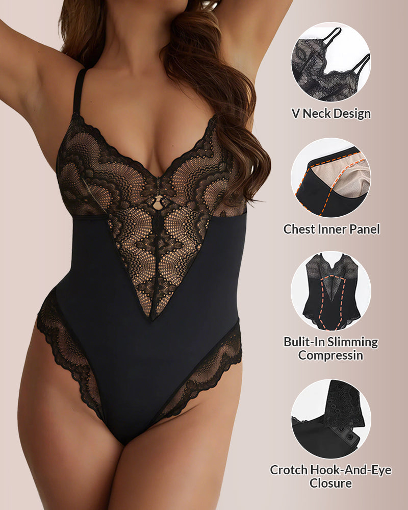 Willluxe® Sculpting Lace Shapewear Bodysuit