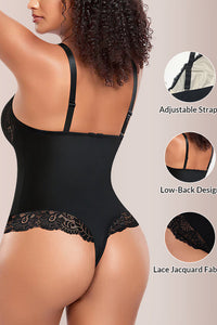 Willluxe® V-neck Lace Shapewear Bodysuit