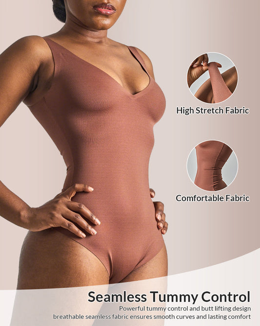 WILLLUXE® Seamless Tummy Control Shapewear Bodysuit
