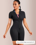 Willluxe® Short Sleeve Compression Workout Romper
