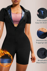 Willluxe® Short Sleeve Compression Workout Romper