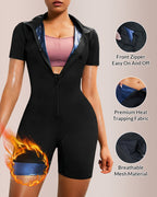 Willluxe® Short Sleeve Compression Workout Romper