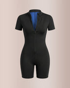 Willluxe® Short Sleeve Compression Workout Romper