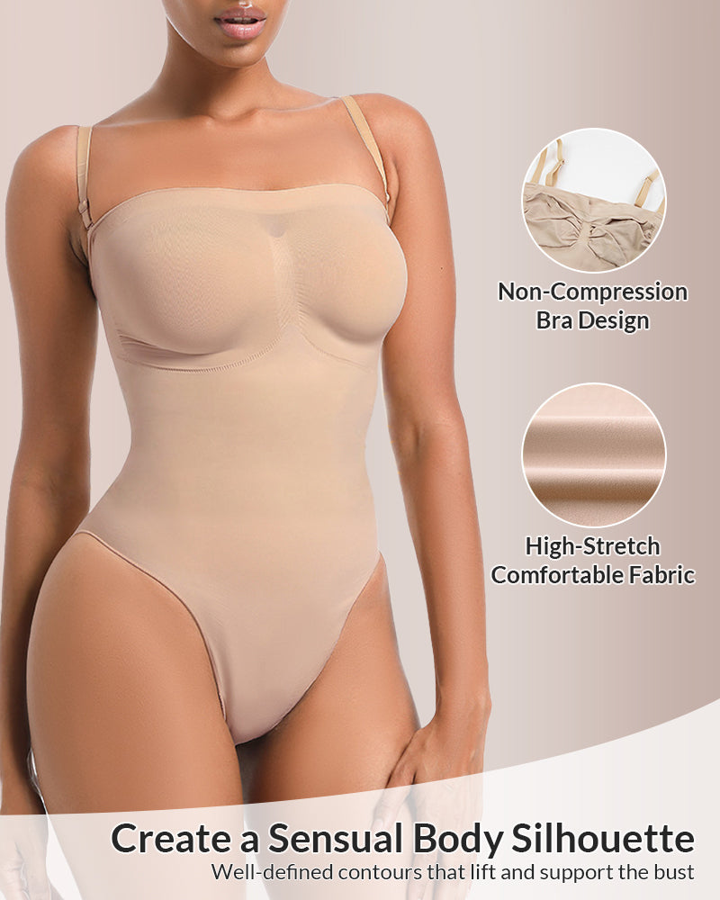 Willluxe® Seamless Sculpt Bandeau Bodysuit