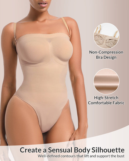 WILLLUXE® Seamless Sculpt Bandeau Bodysuit