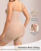 Willluxe® Detachable Straps Seamless Bandeau Shaping Bodysuit