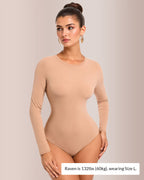 Willluxe® Sculpting Long Sleeve Crew Neck Bodysuit