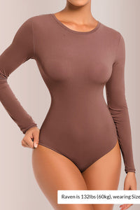 Willluxe® Sculpting Long Sleeve Crew Neck Bodysuit