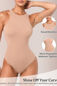 Willluxe® Seamless Crew Neck Sculpting Bodysuit Shapewear