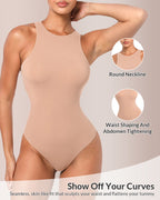 Willluxe® Seamless Crew Neck Sculpting Bodysuit Shapewear