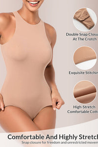 Willluxe® Seamless Crew Neck Sculpting Bodysuit Shapewear