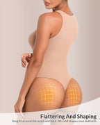 Willluxe® Seamless Crew Neck Sculpting Bodysuit Shapewear