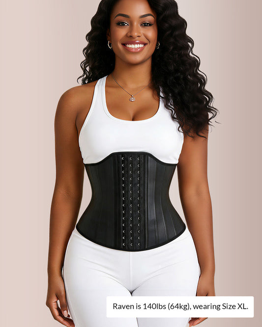 WILLLUXE® Sculpting W-Curve Waist Trainer Corset with Adjustable Hooks