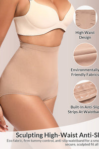 Willluxe® Seamless High-Waisted Tummy Control Shaping Briefs
