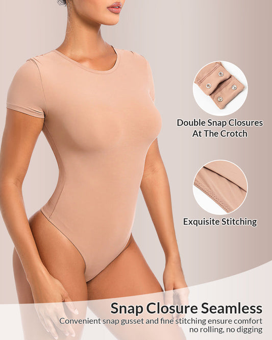 WILLLUXE® Seamless Short Sleeve Sculpting Bodysuit