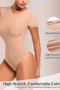 Willluxe® Seamless Short Sleeve Sculpting Bodysuit