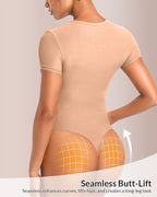 Willluxe® Seamless Short Sleeve Sculpting Bodysuit