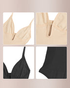 Willluxe® Deep Plunge Backless Thong Bodysuit Shapewear