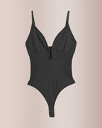 Willluxe® Deep Plunge Backless Thong Bodysuit Shapewear