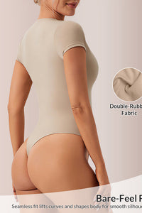 Willluxe® Seamless Deep-V Short Sleeve Bodysuit