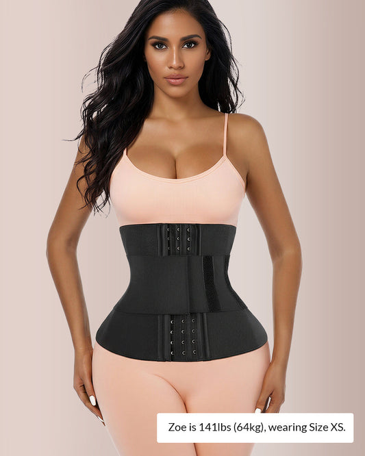 WILLLUXE® Sculpt & Support Double Compression Waist Trainer with Velcro Strap