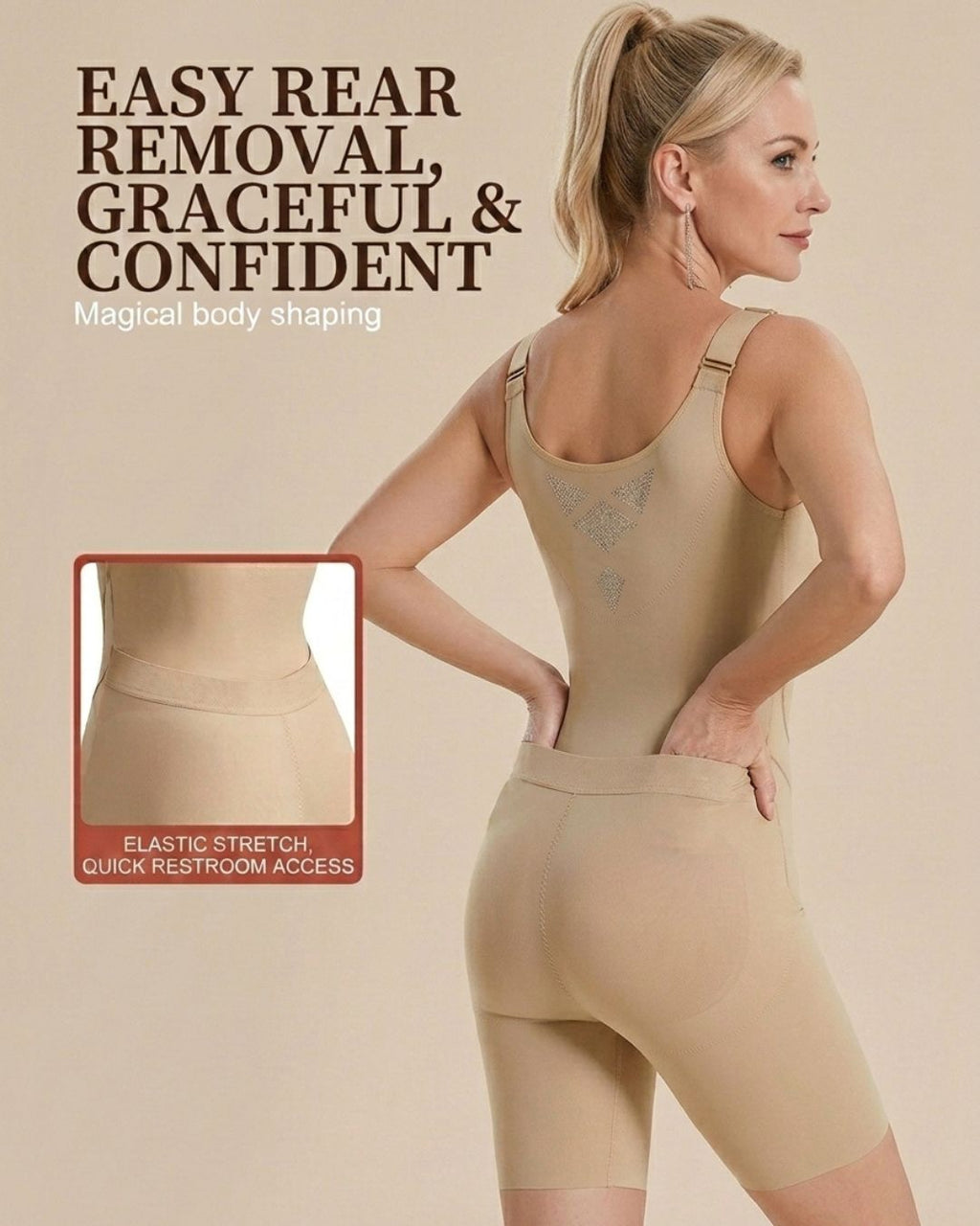 Willluxe® Tummy Control Built-In Bra Shapewear Bodysuit