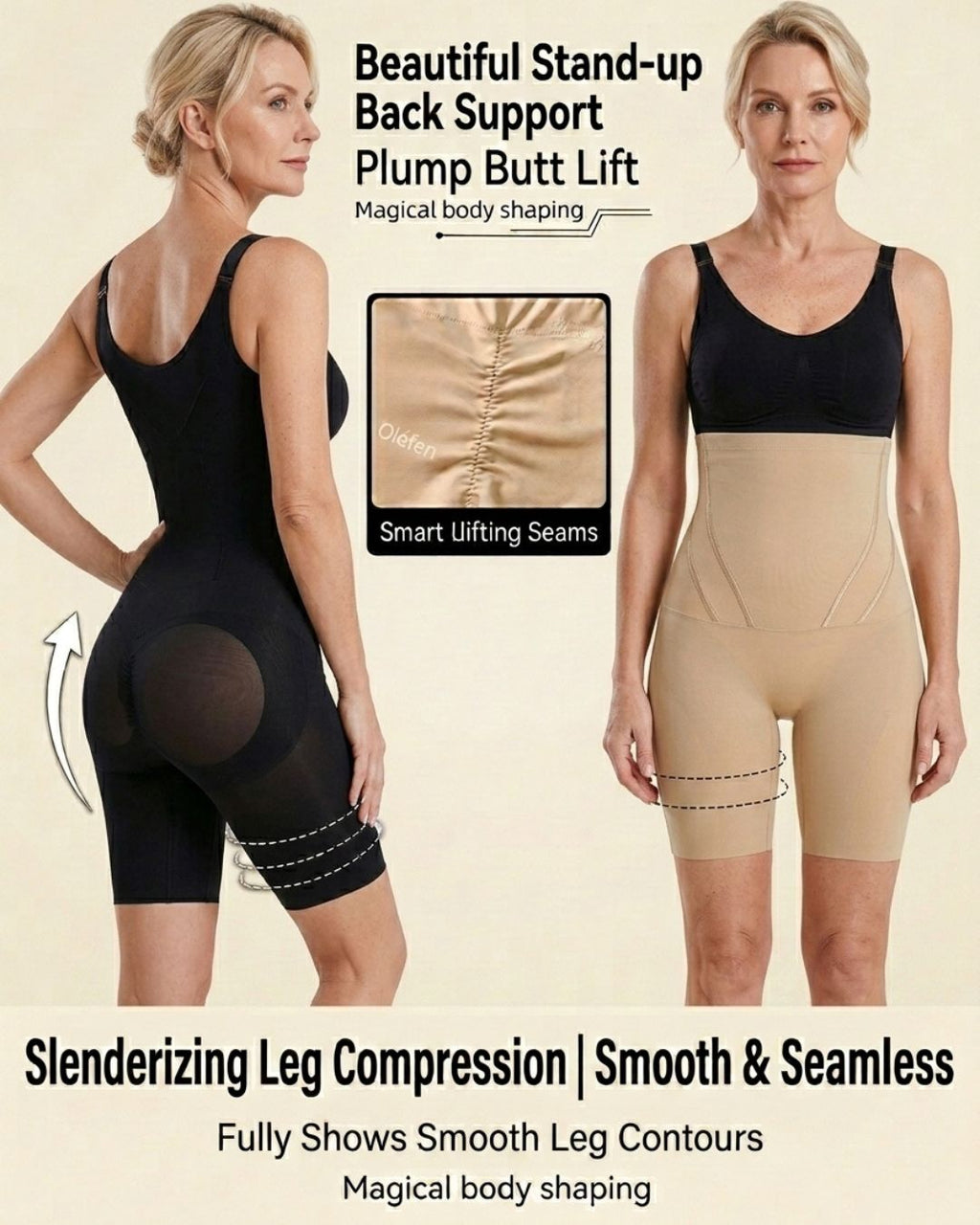Willluxe® Tummy Control Built-In Bra Shapewear Bodysuit