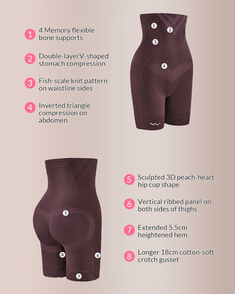 Willluxe® Tummy Control & Butt Lifter High-Waisted Shapewear Shorts