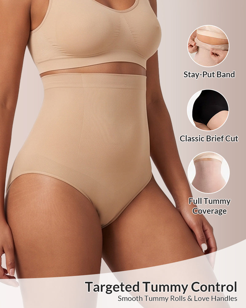 Willluxe® Seamless High-Waisted Tummy Control Butt Lifter Shaping Shorts