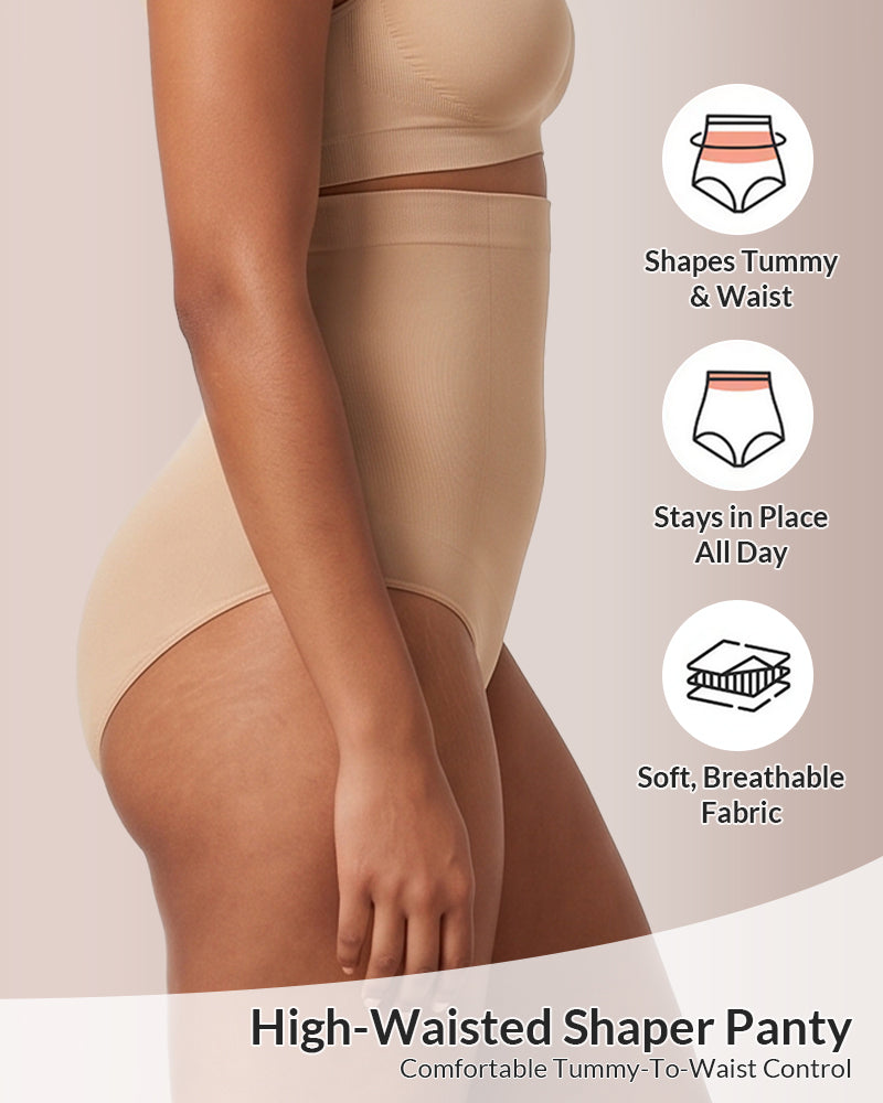Willluxe® Seamless High-Waisted Tummy Control Butt Lifter Shaping Shorts