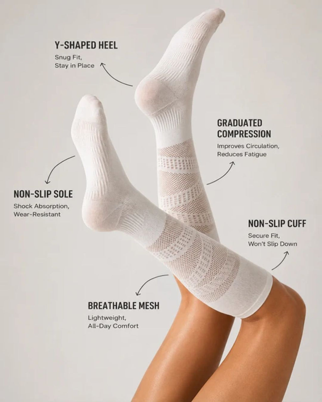 Willluxe® Breathable Elastic Sports Calf Compression Socks