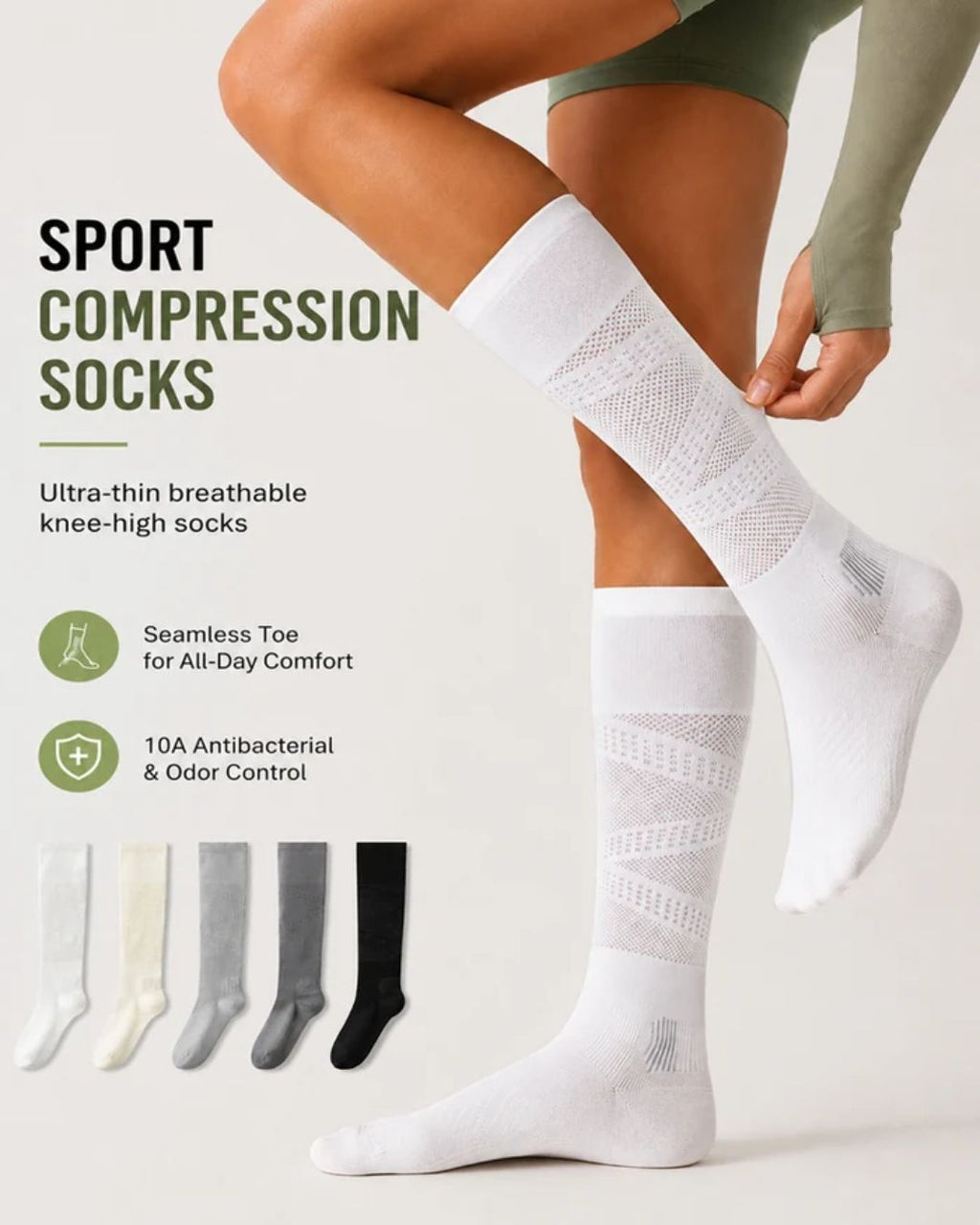 Willluxe® Breathable Elastic Sports Calf Compression Socks