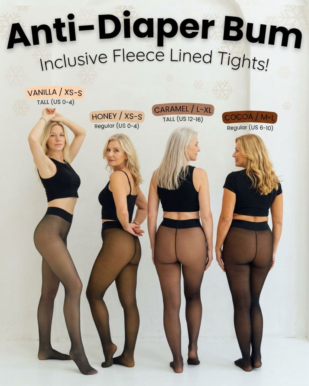 Willluxe® Sheer Fleece-Lined Tights Inclusive Skin