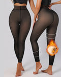 Willluxe® Plus Size Thermal Sheer-Look Fleece-Lined Leggings