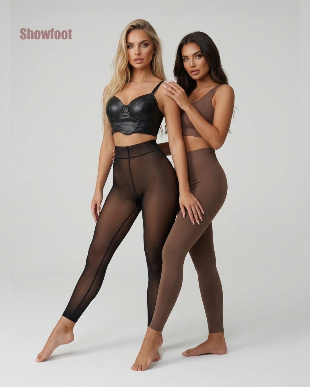 Willluxe® Plus Size Thermal Sheer-Look Fleece-Lined Leggings